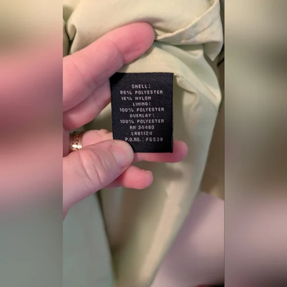 London Fog Bright Lime Green Trench Coat - Picture 9 of 12